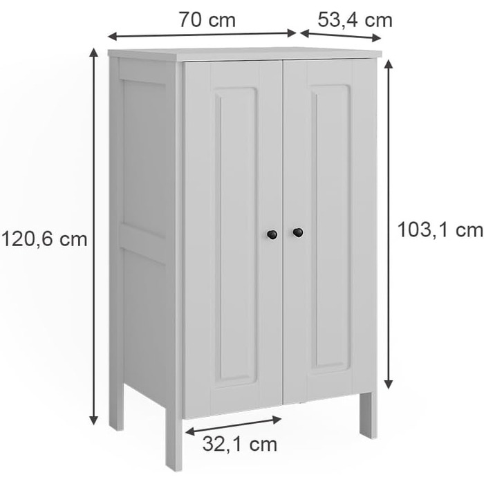 Дитяча шафа Ajaton, біла - 70x1253 см, виготовлена з ДСП - дитяча полиця для дітей та підлітків, практичне рішення для добре організованих кімнат, біла 70x120,6x53,4 см