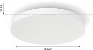 Стельовий світильник Philips Hue Datura Small, круглий, білий, діаметр 38,4 см