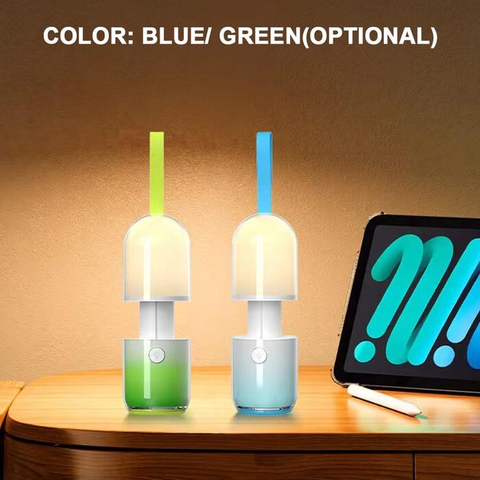 Світлодіодний кемпінговий ліхтарик, портативний ліхтарик, нічник з можливістю перезаряджання, водонепроникний, з 7 режимами освітлення для кемпінгу, походів, риболовлі, надзвичайних ситуацій (зелений)