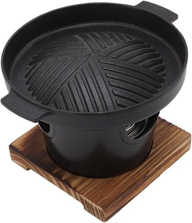 Кемпінговий гриль, чорний міні-стильний антипригарний портативний маленький вугільний гриль для кемпінгу, пікніків, подарунків на новосілля (19,5 см) Hn Bbq18a