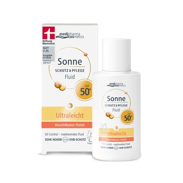 Сонцезахисний флюїд з SPF 50 від medipharma cosmetics, матуючий з ефектом контролю жирності