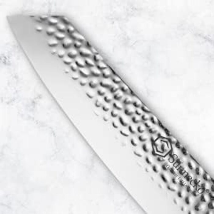 Кухарський ніж Sunnecko 20 см, Ніж Кіріцуке, Японський ніж, Гостре лезо з ударом молотка, Кухарський ніж Професійний ніж з німецьк