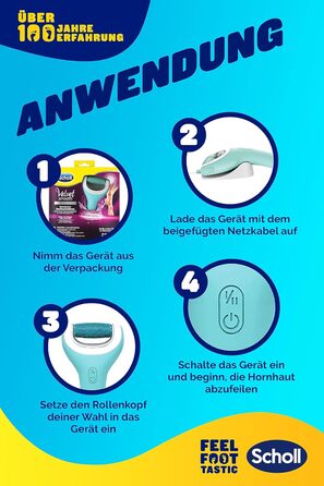 Електричний засіб для видалення мозолів Scholl Velvet Smooth Pro - Для видалення мозолів на вологих і сухих ногах - Перезаряджається - 1 пристрій зарядна станція