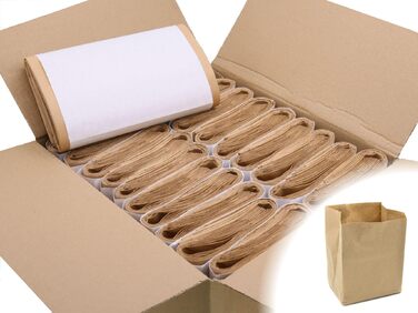 Біомакетні пакети Sperling з крафт-паперу, 10 літрів, 200 шт. , коричневі, 27 x 20 x 16 см, компостовані