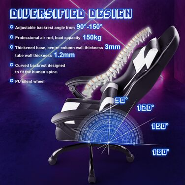 Офісне крісло масажне ігрове крісло ергономічне з поперековою підтримкою комп'ютерне офісне крісло з підголовником масажна подушка