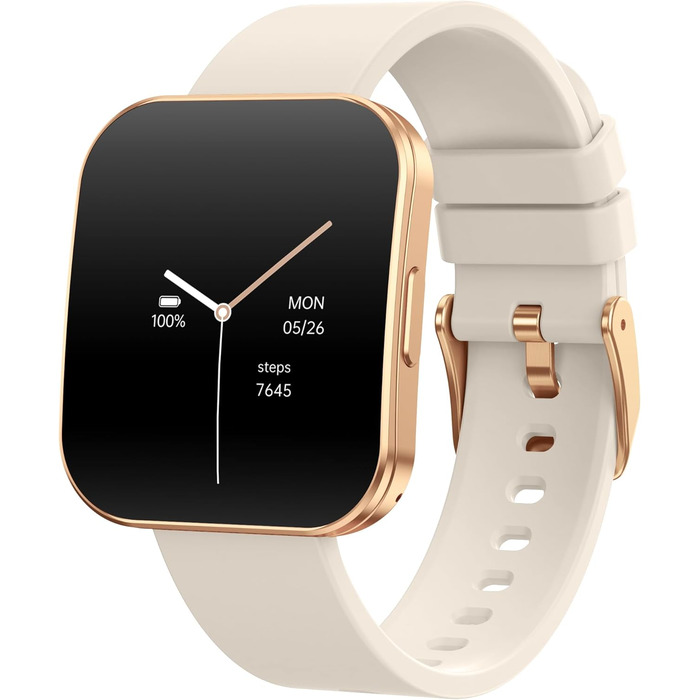 Мініатюрний жіночий смарт-годинник, товщина 8 мм та вигнутий, голосове керування, AMOLED-дисплей завжди ввімкнений, 3 ремінці, відстеження менструального циклу, водонепроникний, металевий корпус, функція телефону, моніторинг сну, трекер