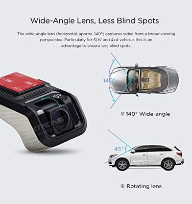 Автомобільна камера Автомобільний відеореєстратор Відеореєстратор Приладова камера 140 Ширококутова камера USB Міні-рекордер, нічн