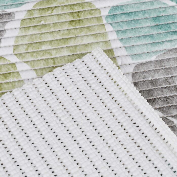 Килимок Relaxdays Soft з пінопласту, ріжучий, для ванної кімнати, сауни, басейну, протиковзкий килимок, абстрактний дизайн, ШxД 65 x 300 см, синій/білий, 300 см 65 x 300 см (доріжка) абстрактний