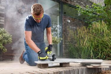 Безщіткова акумуляторна кутова шліфувальна машина Ryobi ONE 18 В R18AG7-0 з літій-іонним акумулятором 2,5 Ач та швидким зарядним п