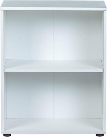 Книжкова полиця, Полиця стояча, 2 відділення, Полиці з регулюванням висоти, Дерев&39яна полиця, Вітальня, Кабінет, Офіс, Arco 1, Розміри в см Г 30 x Ш 60 x В 75, Колір Білий, 30 x 60 x 75 Білий