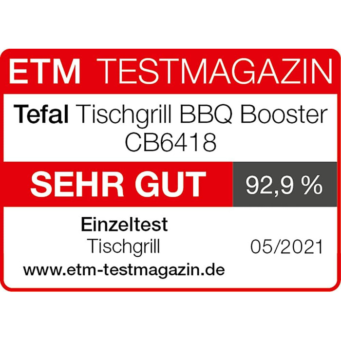 Гриль для барбекю Tefal CB6418 Зона підвищення потужності 2200 Вт Антипригарне покриття 6-рівневий термостат Піддон для крапель можна мити в посудомийній машині Термо-спот надзвичайно велика поверхня гриля Чорний