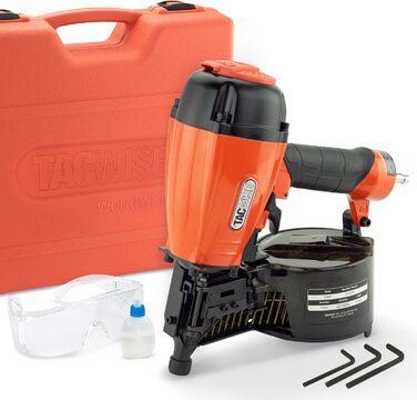 Пневматичний котушковий цвяхозабивач Tacwise HCN65P, використовує плоскі котушкові цвяхи, 32 - 65 мм