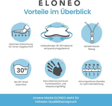 Подушка для шиї ELONEO, подушка для сну з віско у формі метелика, подушка для шиї/голови, ідеально підходить для тих, хто спить на животі, на боці та з нахилом на боці