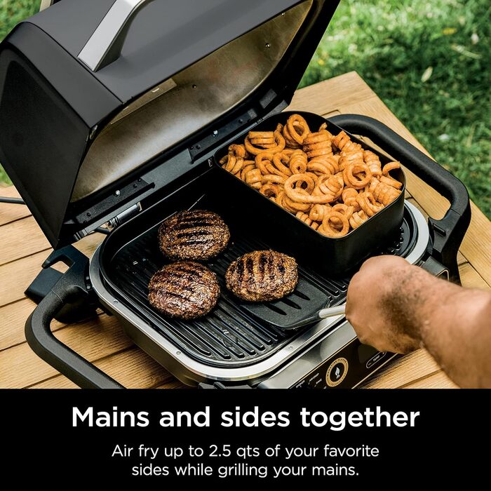 Комбінований кошик для хрустких продуктів, ємність 2.5 кварти, сумісний з грилями Ninja Woodfire (серія OG700), антипригарне покриття, чорний
