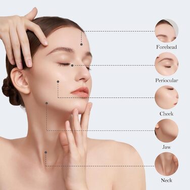 Масажер для обличчя Yofuly проти зморшок, пристрій для краси обличчя з 3 режимами, 45C проти зморшок для обличчя, підтяжка та ліфтинг шкіри, EMS масаж обличчя для жінок та чоловіків (нуар) Чорний