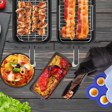 Аксесуари для фритюрниці Swsdee, аксесуари для фритюрниці 8 дюймів 13 шт. xxl для COSORI Princess Innsky GOWISE Philips та всі фритюрниці 4.7 л, 5.5 л, 6.2 л, 6.4 л, 7.3 л, 8 л, аерофритюрниці