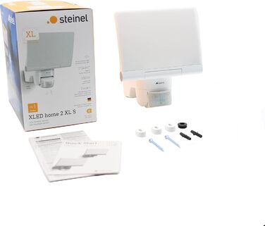 Світлодіодний прожектор Steinel XLED Home 2 XL S, 2124 лм, датчик руху 180, 19,3 Вт, повністю поворотний, теплий білий (3000 K), для зовнішнього використання, білий