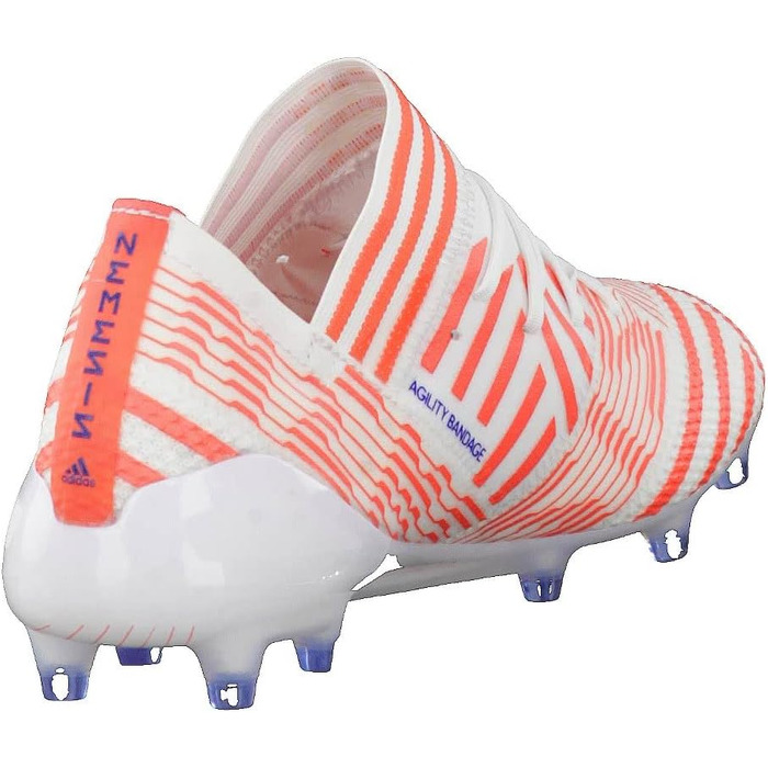 Жіночі футбольні бутси adidas Nemeziz 17.1 FG, розмір 38 EU, білі, чорний колір Mystery Ink, легкий кораловий