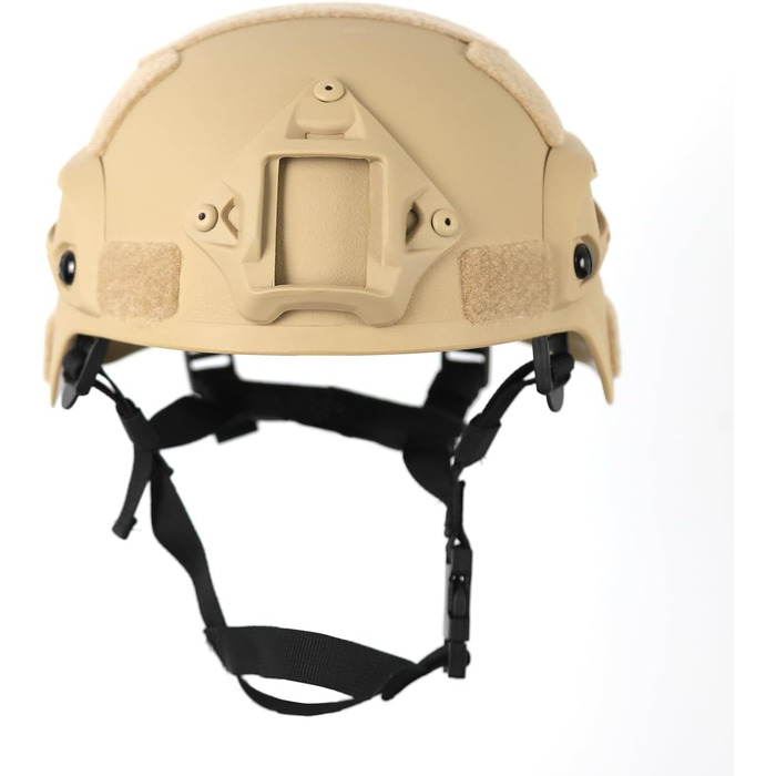 Тактичний шолом Mich Airsoft ACH із захистом слуху, переднім кріпленням для ПНБ та бічною планкою для пейнтболу, спорту на свіжому повітрі, полювання, стрільби, регульований, коричневий, один розмір