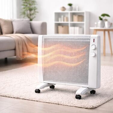 Інфрачервоний обігрівач Syntrox Germany 2400 Вт / Радіаційний обігрівач мобільний електричний обігрівач з термостатом та 4 режимами нагріву, тихий та безпиловий, окремостоячий пристрій з колесами та настінним кріпленням