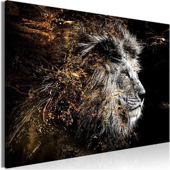 Лев Абстрактний 120x80 см полотно картина на полотні неткані фреска художній принт настінний друк стіна вітальня стіна прикраса ст