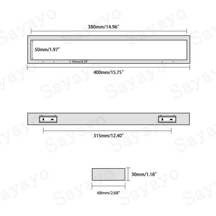 Тримач для рушників SAYAYO Чорний тримач для рушників для ванної кімнати Тримач для рушників для гостей Настінний тримач для рушників з нержавіючої сталі для ванної та кухні 40 см