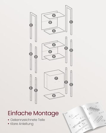 Рівнева кутова книжкова полиця з шухлядою, драбина, промисловий дизайн, сталевий каркас, для вітальні, домашнього офісу, спальні, 24 x 40 x 165 см, вінтажний коричнево-чорний LLS146B01 40B см, 5-