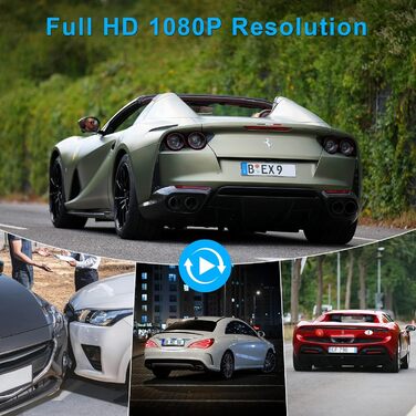 Відеореєстратор автомобільний передній з 64G SD картою, 3 ' IPS екран автомобільна камера, 176 ширококутний відеореєстратор, 1080P