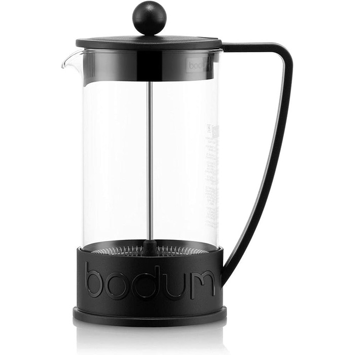 Кавоварка Bodum BRAZIL (система френч-пресу, постійний фільтр з нержавіючої сталі, 0,35 літра) чорний чорний 3 чашки