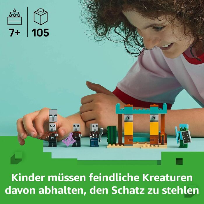 Конструктор LEGO Minecraft 21267, Пустельний Патруль Вілдротників, 105 деталей