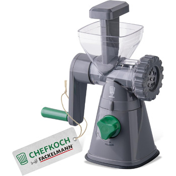 М'ясорубка FACKELMANN Chefkoch з насадкою для тіста - роторна м'ясорубка для м'яса або як прес для тіста для випічки - 2 перфорова