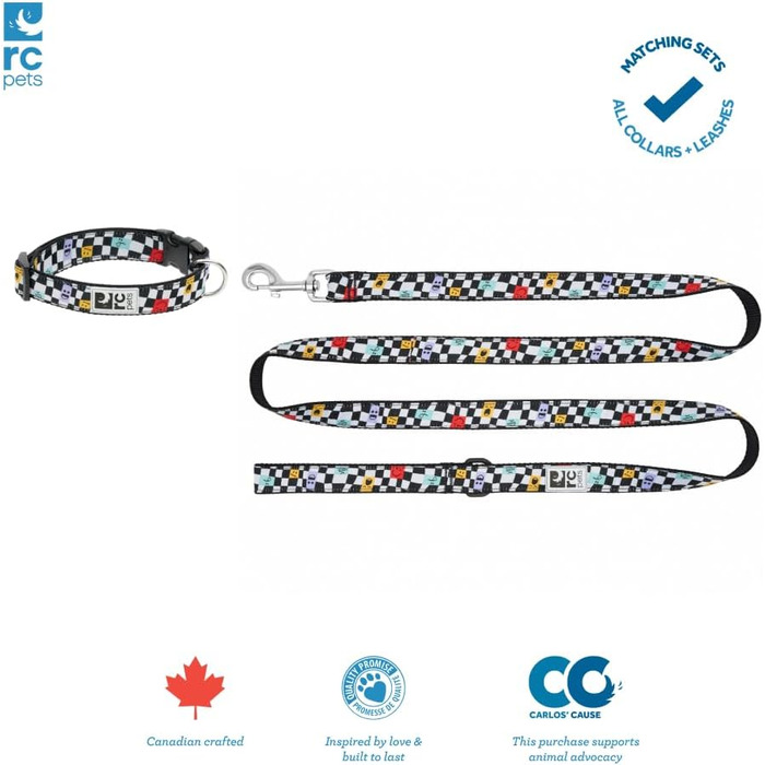 Нашийник для собак RC Pet Products, 1,3 см, регульований, Середній розмір - Ширина 1, Кістка Середній розмір - Ширина 1 Кістка