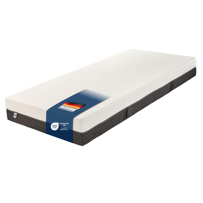 Ортопедичний матрац Irisette Selin з 7 зонами та 1000 пружинами типу кишенькової пружини, рівень жорсткості 3 (середньо-жорсткий), 90 x 200 см, сертифікований Oeko-Tex, розроблений у Німеччині. Рівень жорсткості 3 - середньо-жорсткий, 90 x 200