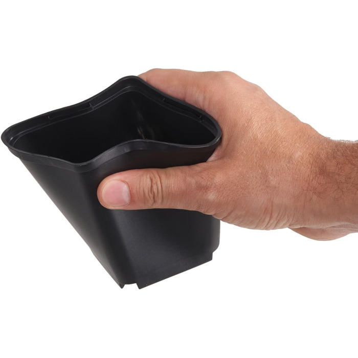 Квадратних горщиків для розсади з блюдцями, горщики для живців та розмноження розсади, з лотком, лотки для перенесення човників (горщики для розсади 9x9x9,5 блюдця 5 шт.) Горщики для розсади 9x9x9,5 блюдця, 5 шт., 18