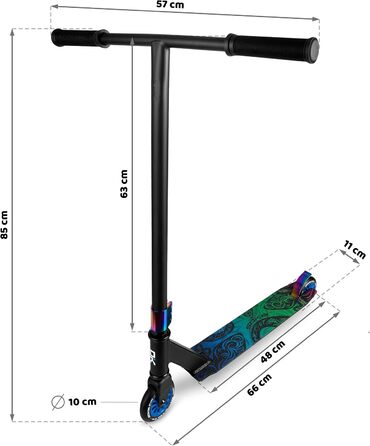 Трюковий самокат Soke EVO Street ABEC-9, чорний