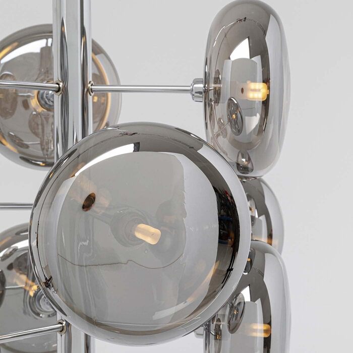 Підвісний світильник Kare Design Headlight Chrome, велика люстра для вітальні та їдальні, срібляста, 155x53x53 см (лампи не входять)