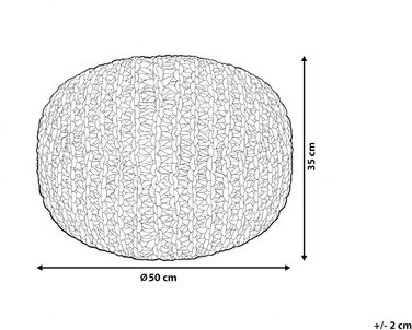 Модний пуф Beliani з бежевого бавовняного кольору 50x35 см Conrad