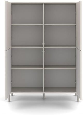 Сучасна шафа CDF KAMARO 4DK Колір Кашемір (бежевий) Шафа для документів та дрібних предметів Ідеально підходить для вітальні, спальні, дитячої кімнати та офісу Легке складання Кашемір (бежевий) 4DK