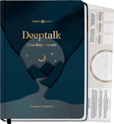 ЖИТТЄВИЙ КОМПАС 3-річний Щоденник для дорослих - Deeptalk Подорож до себе КАНЬЙОН Один рядок на день - для спогадів, роздумів та уважності - DIN A5 Тверда обкладинка