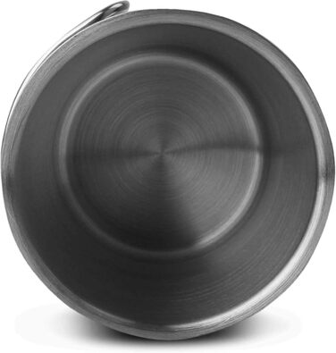 Похідний набір посуду у військовому стилі каструля Бундесверу, 5-предметний столовий набір та чашка з відкидною ручкою та кришкою. Іржавісткий, термостійкий, колір оливковий.