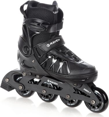 Роликові ковзани RAVEN Expert 2-в-1, хокейні, для дітей та дорослих, регульовані, 40-43 (25,5-28 см), чорні, з хокейними лезами