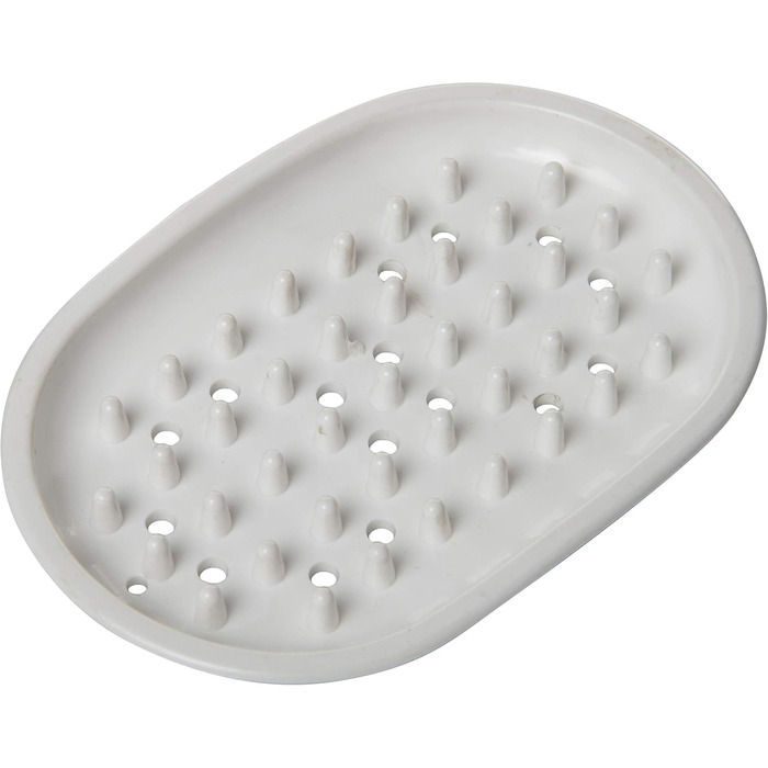 Мильниця TECNO, мильниця з пластику, з отворами для крапель (колір прозорий, білий - не вибирається), кількість