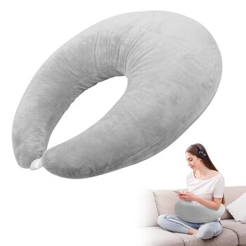 Ергономічна подушка LOMUG Crealis, подушка для читання на колінах, в&39язана гачком подушка-підтримка, ергономічна ігрова подушка для рук, легка, портативна, знімає напругу (сіра)