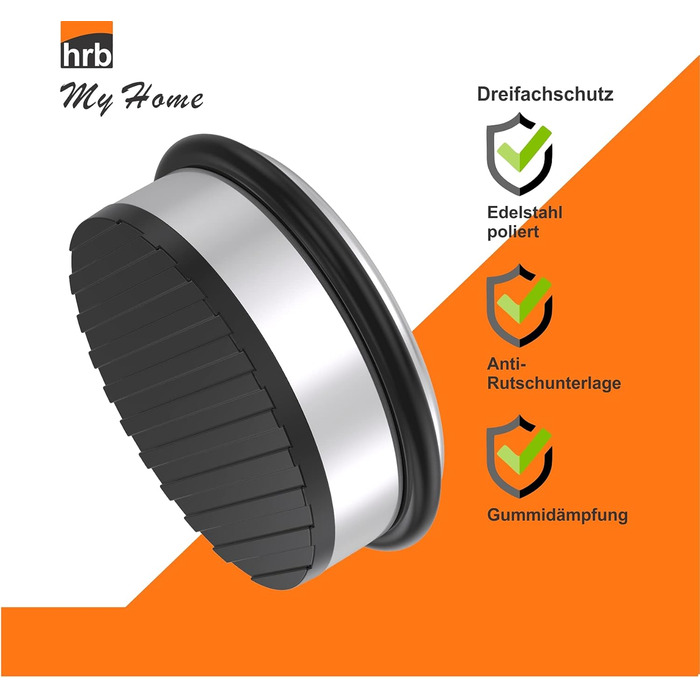 Набір з 4 твердих дверних заглушок з нержавіючої сталі - важка підлогова заглушка 1,2 кг/шт, дверна заглушка в сучасному дизайні з