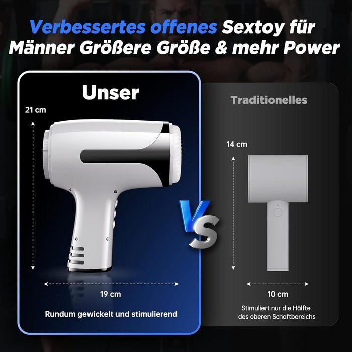 Електричний мастурбатор Dolamgel, з двома каналами, 4 режими поштовхів, 4 режими вібрації, APP-керування