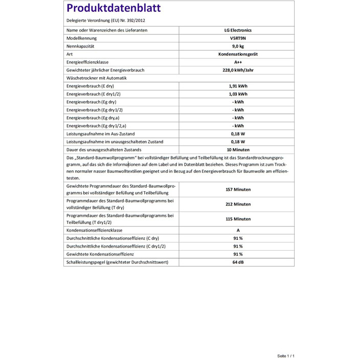 Сушарка класу LG Electronics 61 x 60 x 85 см до 9 кг з тепловим насосом з програмою гігієни барабан з нержавіючої сталі, Білий