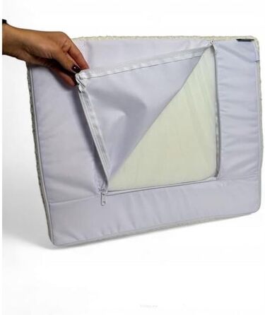 Дитяче крісло-реклайнер (квадратне) - Виготовлене з тканини Тедді - 547x34 см - З функцією сну - М&39яке та безпечне - Oeko-Tex, Синій