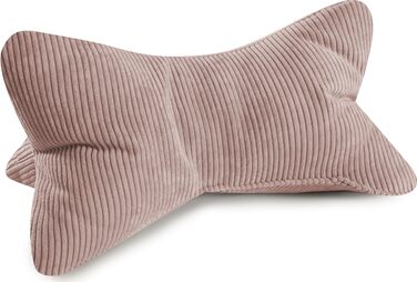 Подушка для читання MAGMA INGA, вельветовий вигляд, рожевий колір, 42 см x 22 см, ергономічна форма для підтримки шиї або попереку, гнучка опора для книг, електронних книг або планшетів