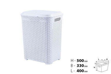 Кошик для білизни VIOLET HOUSE WHITE Ротанг (6513223)