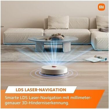 Робот-пилосос Xiaomi Robot Vacuum S10 (потужність всмоктування 4000 Па, час автономної роботи до 120 хвилин, резервуар для пилу 45